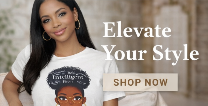 Smart Afro Queen Shirt – Intelligent Bold Witty Graphic Tee | Black Woman Empowerment Shirt | Natural Hair Pride Apparel