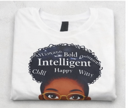 Smart Afro Queen Shirt – Intelligent Bold Witty Graphic Tee | Black Woman Empowerment Shirt | Natural Hair Pride Apparel