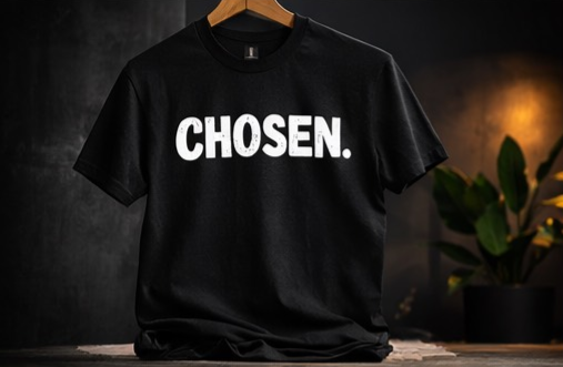 Chosen Shirt | Inspirational Graphic Tee | Faith Based Streetwear | Motivational Minimalist Shirt | Live With Purpose Tee | Unisex Empowerment Shirt
