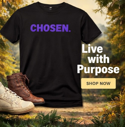 Chosen Shirt | Inspirational Graphic Tee | Faith Based Streetwear | Motivational Minimalist Shirt | Live With Purpose Tee | Unisex Empowerment Shirt