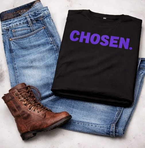 Chosen Shirt | Inspirational Graphic Tee | Faith Based Streetwear | Motivational Minimalist Shirt | Live With Purpose Tee | Unisex Empowerment Shirt
