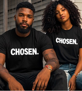 Chosen Shirt | Inspirational Graphic Tee | Faith Based Streetwear | Motivational Minimalist Shirt | Live With Purpose Tee | Unisex Empowerment Shirt
