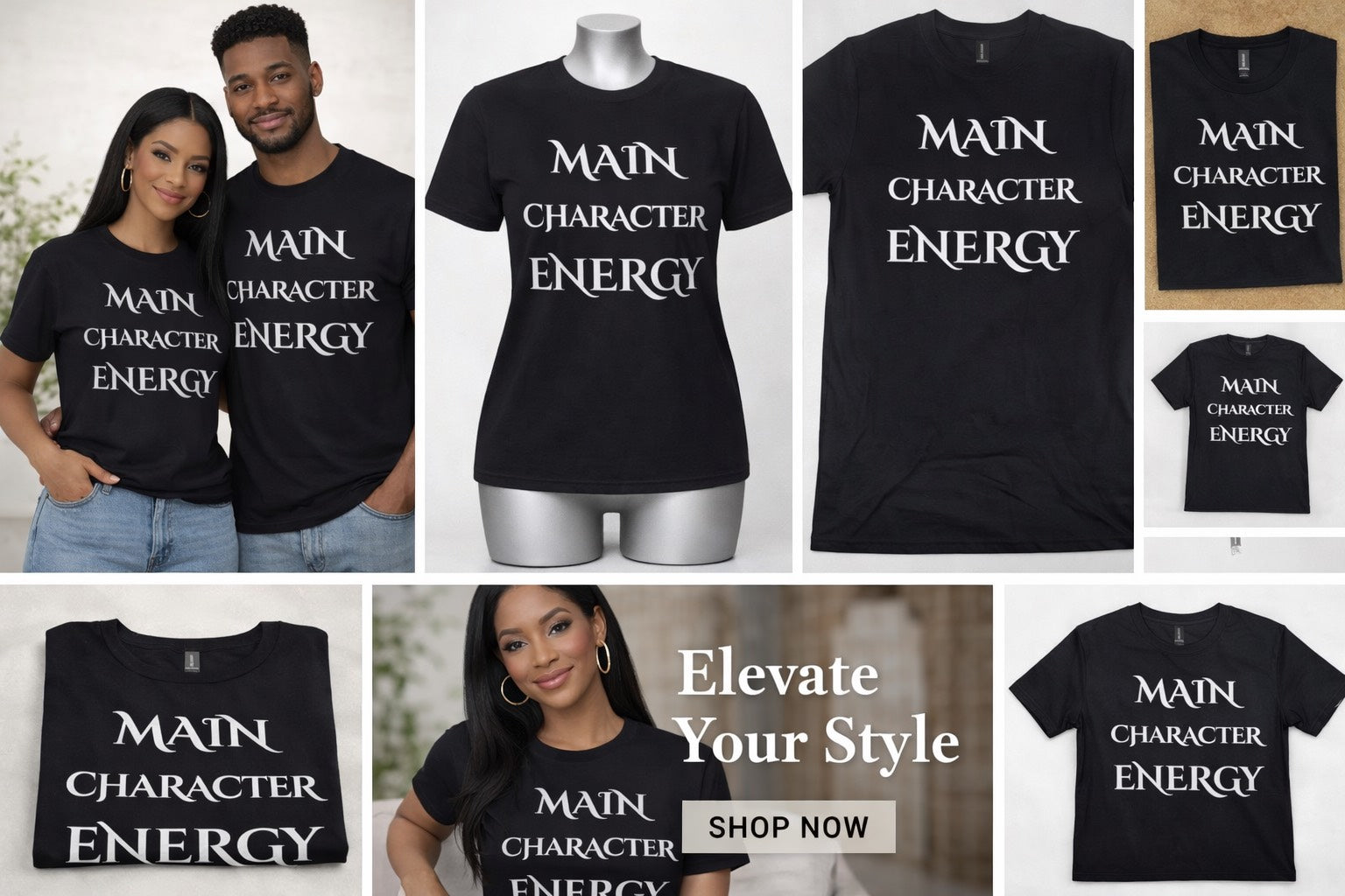 Main Character Energy Shirt – Motivational Graphic Tee, Confidence Statement Shirt, Empowerment Streetwear Tee, Unisex Inspirational T-Shirt