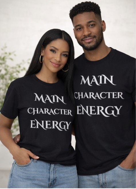 Main Character Energy Shirt – Motivational Graphic Tee, Confidence Statement Shirt, Empowerment Streetwear Tee, Unisex Inspirational T-Shirt