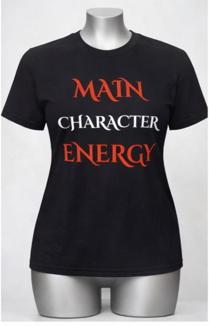 Main Character Energy Shirt – Motivational Graphic Tee, Confidence Statement Shirt, Empowerment Streetwear Tee, Unisex Inspirational T-Shirt