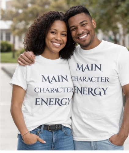 Main Character Energy Shirt – Motivational Graphic Tee, Confidence Statement Shirt, Empowerment Streetwear Tee, Unisex Inspirational T-Shirt