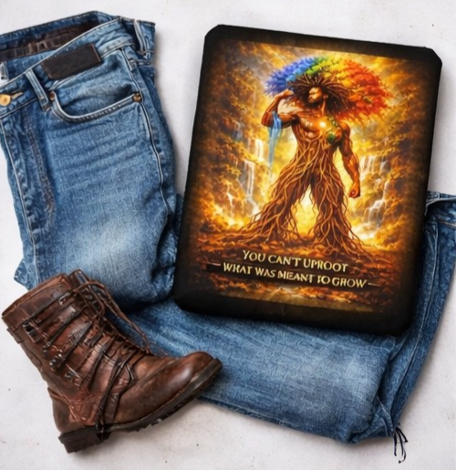 You Can’t Uproot What Was Meant to Grow Shirt, Motivational Graphic Tee, Inspirational Strength Shirt, Afrocentric Art T-Shirt, Growth Mindset Apparel Male Shirt