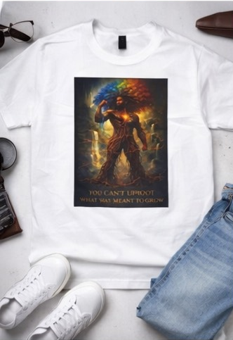 You Can’t Uproot What Was Meant to Grow Shirt, Motivational Graphic Tee, Inspirational Strength Shirt, Afrocentric Art T-Shirt, Growth Mindset Apparel Male Shirt