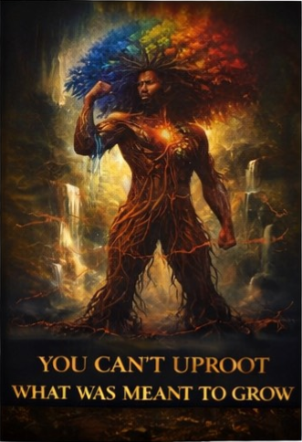 You Can’t Uproot What Was Meant to Grow Shirt, Motivational Graphic Tee, Inspirational Strength Shirt, Afrocentric Art T-Shirt, Growth Mindset Apparel Male Shirt