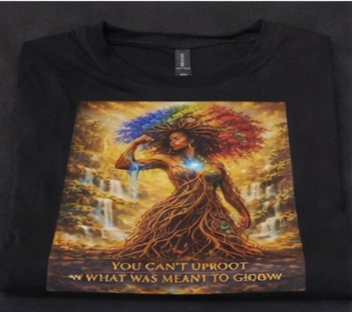 You Can’t Uproot What Was Meant to Grow Shirt, Empowerment T-Shirt, Inspirational Afro Art Tee, Growth Mindset Graphic Tee, Black Woman Art Shirt