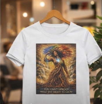 You Can’t Uproot What Was Meant to Grow Shirt, Empowerment T-Shirt, Inspirational Afro Art Tee, Growth Mindset Graphic Tee, Black Woman Art Shirt